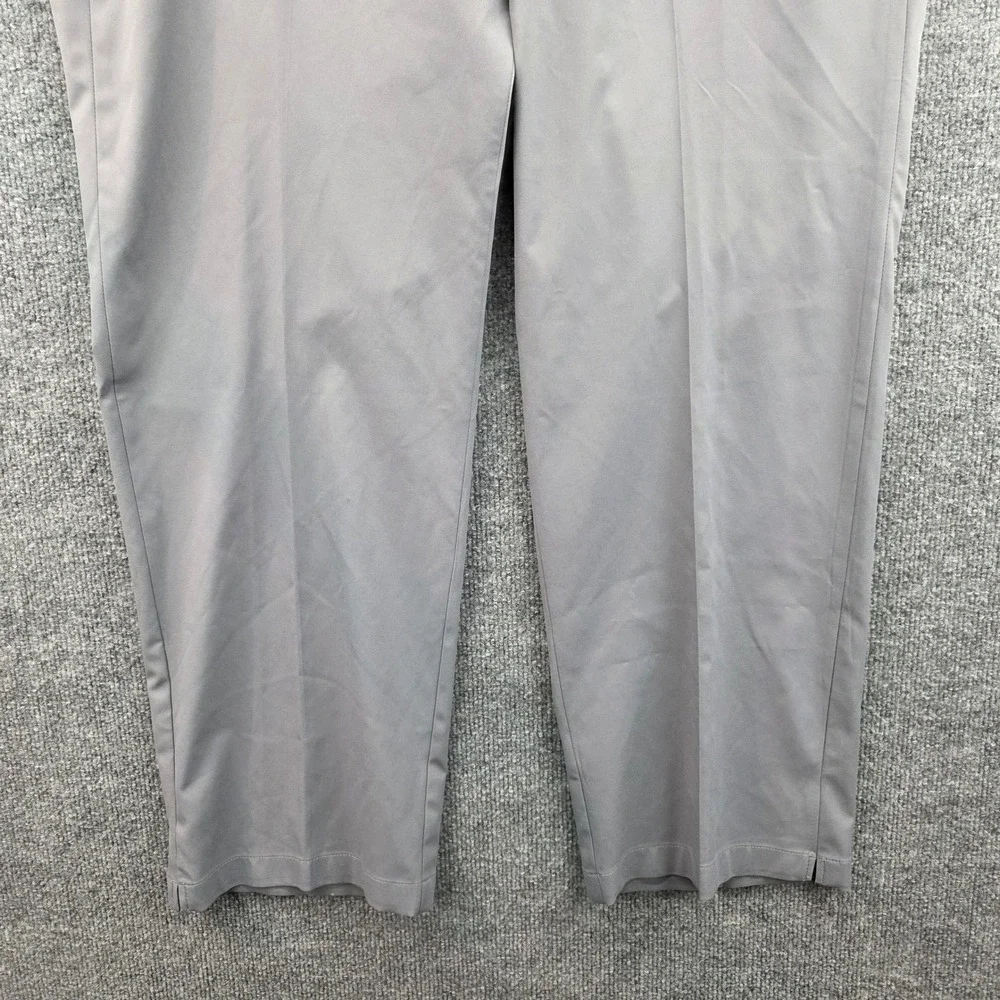 Adidas Mens Golf Pants‎ 40x30 Gray Flat Front Straight Leg Performance Stretch